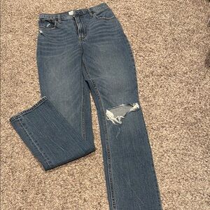 A&F 90s slim straight ultra high rise